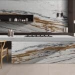 calacatta picasso antico kitchen countertop installation